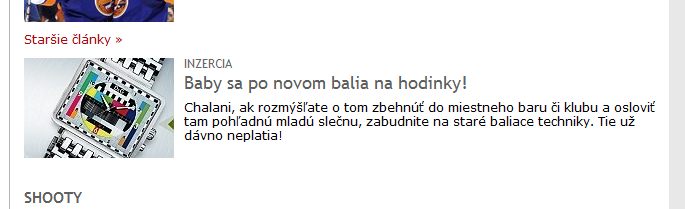 Reklama na hodinky